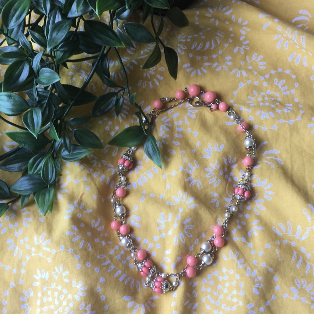 Coral bead necklace